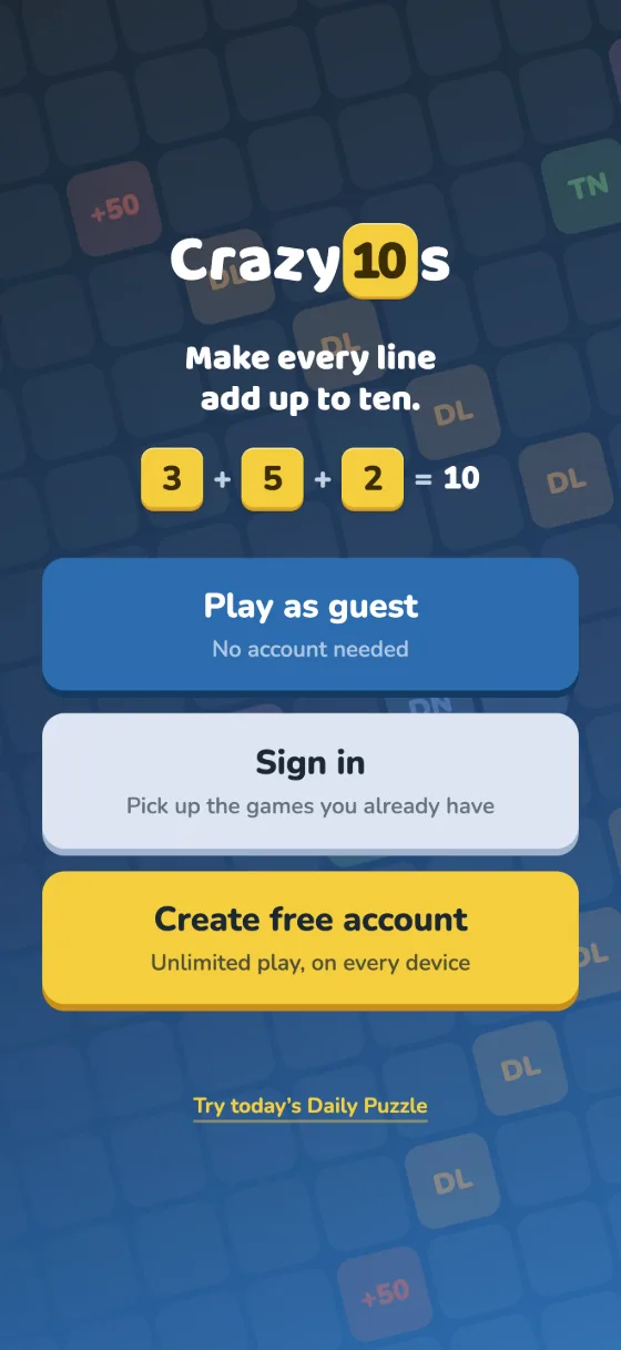Play as a guest, no account needed